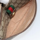 GUCCI GG Supreme Web Sherry Line Bag PVC Beige Gold 89 02 032 Auth 153370-23