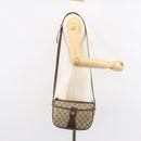 GUCCI GG Supreme Web Sherry Line Bag PVC Beige Gold 89 02 032 Auth 153370-24