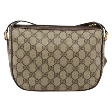 GUCCI GG Supreme Web Sherry Line Bag PVC Beige Gold 89 02 032 Auth 153370 - 0