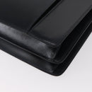 BALLY Hand Bag Leather 2way Navy Gold Auth 153371-16