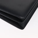 BALLY Hand Bag Leather 2way Navy Gold Auth 153371-17