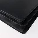 BALLY Hand Bag Leather 2way Navy Gold Auth 153371-18