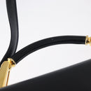 BALLY Hand Bag Leather 2way Navy Gold Auth 153371-14