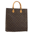 LOUIS VUITTON Monogram Sac Plat Hand Bag M51140 LV Auth 153379-1