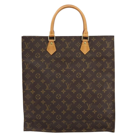 LOUIS VUITTON Monogram Sac Plat Hand Bag M51140 LV Auth 153379
