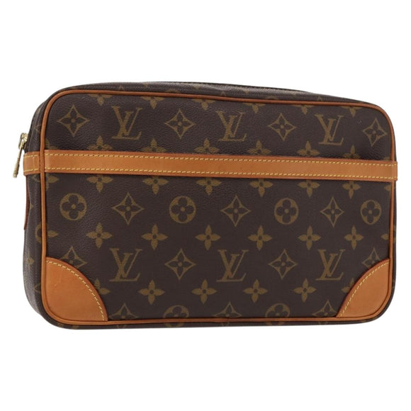 LOUIS VUITTON Monogram Compiegne 28 Clutch Bag M51845 LV Auth 153382