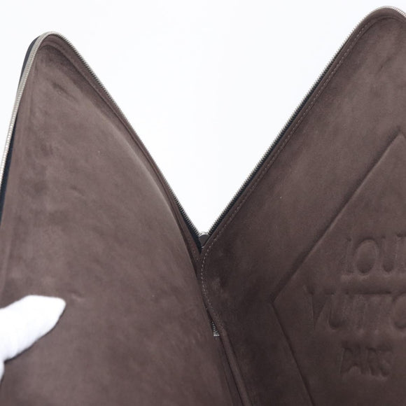 LOUIS VUITTON Damier Geant Computer Sleeve MM PC Case Noir N58036 LV Auth 153387