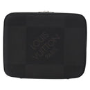 LOUIS VUITTON Damier Geant Computer Sleeve MM PC-Hülle Noir N58036 LV Auth 153387-2