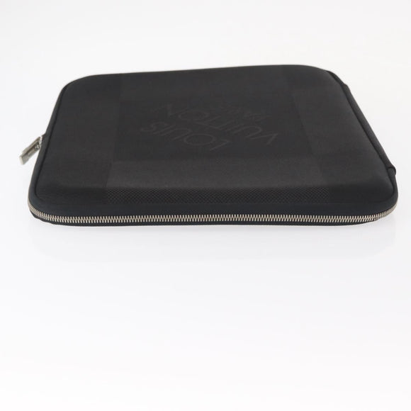 LOUIS VUITTON Damier Geant Computer Sleeve MM PC-Hülle Noir N58036 LV Auth 153387