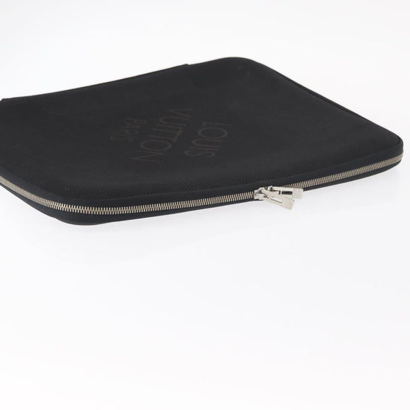 LOUIS VUITTON Damier Geant Computer Sleeve MM PC-Hülle Noir N58036 LV Auth 153387