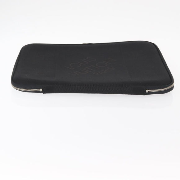 LOUIS VUITTON Damier Geant Computer Sleeve MM PC-Hülle Noir N58036 LV Auth 153387