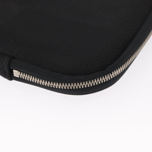 LOUIS VUITTON Damier Geant Computer Sleeve MM PC-Hülle Noir N58036 LV Auth 153387