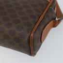 CELINE Macadam Canvas Shoulder Bag PVC Leather Brown Gold Auth 153388-15