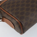 CELINE Macadam Canvas Shoulder Bag PVC Leather Brown Gold Auth 153388-16