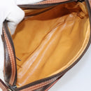 CELINE Macadam Canvas Shoulder Bag PVC Leather Brown Gold Auth 153388-12