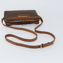 CELINE Macadam Canvas Shoulder Bag PVC Leather Brown Gold Auth 153388-7