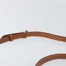 CELINE Macadam Canvas Shoulder Bag PVC Leather Brown Gold Auth 153388-8