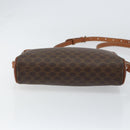 CELINE Macadam Canvas Shoulder Bag PVC Leather Brown Gold Auth 153388-5