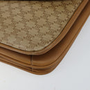 CELINE Macadam Canvas Shoulder Bag PVC Leather Beige Gold Auth 153390-9