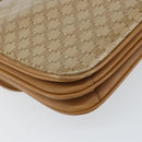 CELINE Macadam Canvas Shoulder Bag PVC Leather Beige Gold Auth 153390-16