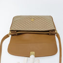 CELINE Macadam Canvas Shoulder Bag PVC Leather Beige Gold Auth 153390-18