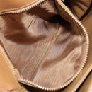 CELINE Macadam Canvas Shoulder Bag PVC Leather Beige Gold Auth 153390-22