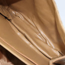 CELINE Macadam Canvas Shoulder Bag PVC Leather Beige Gold Auth 153390-23