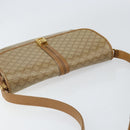 CELINE Macadam Canvas Shoulder Bag PVC Leather Beige Gold Auth 153390-6