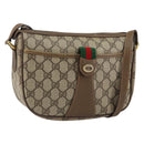 GUCCI GG Supreme Web Sherry Line Bag PVC Beige Gold 89 02 032 Auth 153392-1