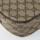 GUCCI GG Supreme Web Sherry Line Bag PVC Beige Gold 89 02 032 Auth 153392-17