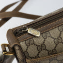 GUCCI GG Supreme Web Sherry Line Bag PVC Beige Gold 89 02 032 Auth 153392-9