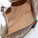 GUCCI GG Supreme Web Sherry Line Bag PVC Beige Gold 89 02 032 Auth 153392-10