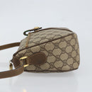 GUCCI GG Supreme Web Sherry Line Bag PVC Beige Gold 89 02 032 Auth 153392-4