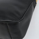 GUCCI Bamboo Shoulder Bag Leather 2way Black Gold 001 2123 1638 Auth 153394-12