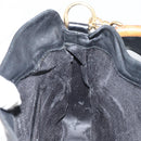 GUCCI Bamboo Shoulder Bag Leather 2way Black Gold 001 2123 1638 Auth 153394-18