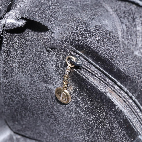 GUCCI Bamboo Shoulder Bag Leather 2way Black Gold 001 2123 1638 Auth 153394