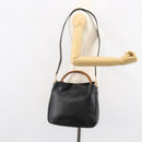 GUCCI Bamboo Shoulder Bag Leather 2way Black Gold 001 2123 1638 Auth 153394-23