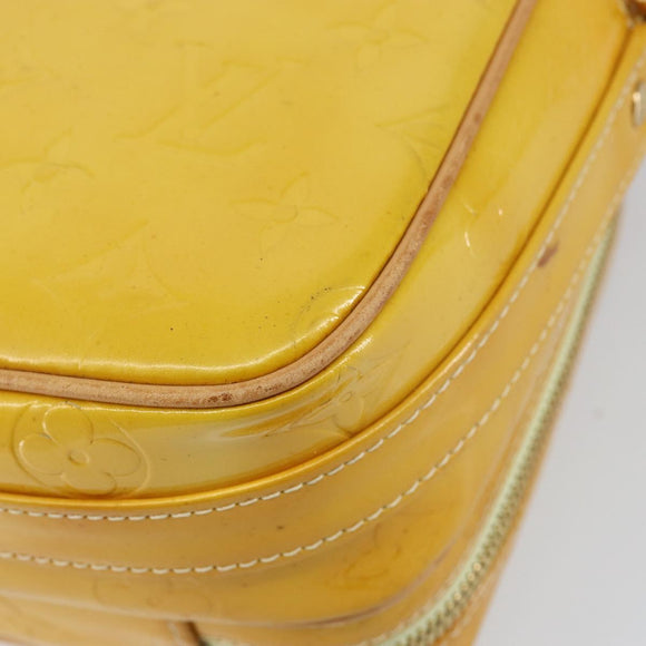 LOUIS VUITTON Monogram Vernis Wooster Bag Lime Yellow M91075 LV Auth 153396