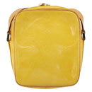 LOUIS VUITTON Monogram Vernis Wooster Bag Lime Yellow M91075 LV Auth 153396-3