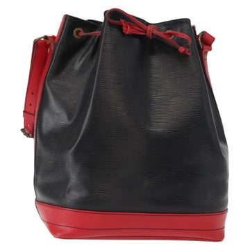 LOUIS VUITTON Epi Noe Shoulder Bag Bicolor Black Red M44017 LV Auth 153398