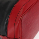 LOUIS VUITTON Epi Noe Shoulder Bag Bicolor Black Red M44017 LV Auth 153398-14