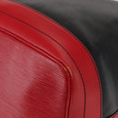 LOUIS VUITTON Epi Noe Shoulder Bag Bicolor Black Red M44017 LV Auth 153398-16