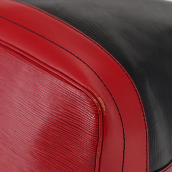 LOUIS VUITTON Epi Noe Shoulder Bag Bicolor Black Red M44017 LV Auth 153398