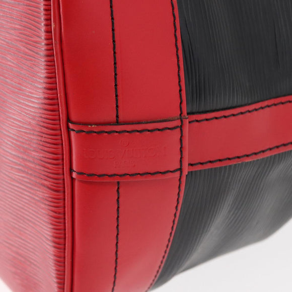 LOUIS VUITTON Epi Noe Shoulder Bag Bicolor Black Red M44017 LV Auth 153398