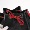LOUIS VUITTON Epi Noe Shoulder Bag Bicolor Black Red M44017 LV Auth 153398-10