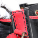 LOUIS VUITTON Epi Noe Shoulder Bag Bicolor Black Red M44017 LV Auth 153398-12