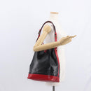 LOUIS VUITTON Epi Noe Shoulder Bag Bicolor Black Red M44017 LV Auth 153398-22