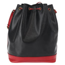 LOUIS VUITTON Epi Noe Shoulder Bag Bicolor Black Red M44017 LV Auth 153398-2