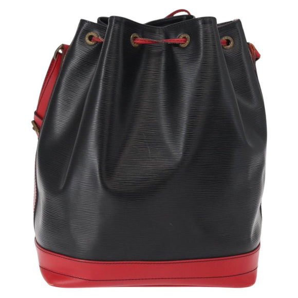 LOUIS VUITTON Epi Noe Shoulder Bag Bicolor Black Red M44017 LV Auth 153398