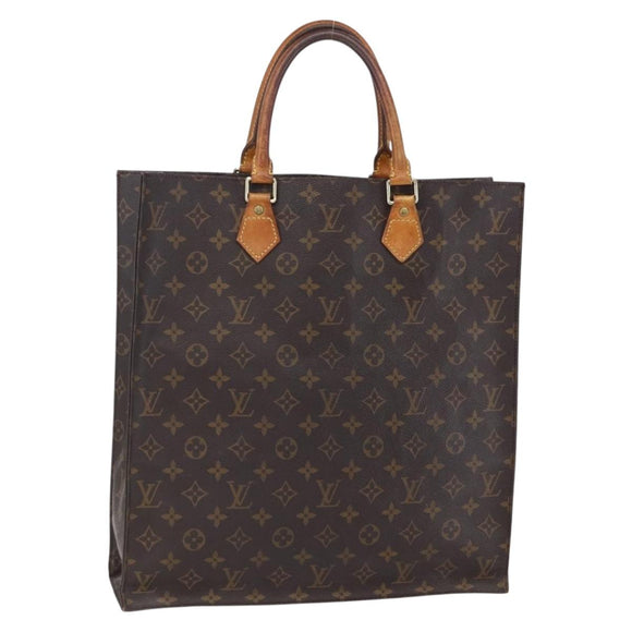 LOUIS VUITTON Monogram Sac Plat Hand Bag M51140 LV Auth 153399